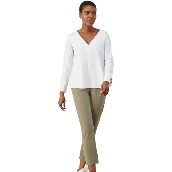 Aday Something Tailored Shirt Womens Size L Minimalist Capsule Travel Work Top - Picture 1 of 12